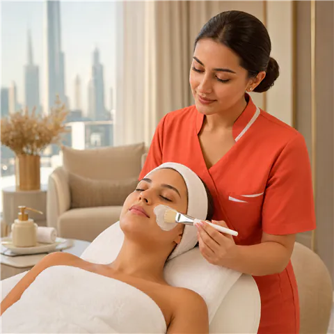 Core Link beauty professional preparing an at-home treatment